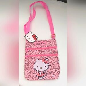 NWT Hello Kitty Pink Leopard Print Kids/Girls/Teens Crossbody Bag/Purse